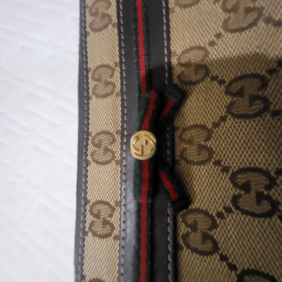 GUCCI Monogram Bow Zip Around Wallet Brown - Picture 10 of 10